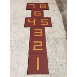 Sotron din placi elasticie de Caucic Hopscotch pentru gradinite scoli parcuri 